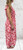 Shell Pink Red Lobster print Ruffle Trim Shirred Midi Dress One Size Fits 8-16
