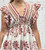 New Collection One Size Dark Red Pink & Camel Flower Aztec Print Maxi Dress - Fits UK 10-18 