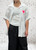 Made In Italy White Cotton Loose Box Fit Heart Merci Amour Shirt - One Size Fits UK 10-24