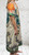 Made in Italy Beige Gold Thread Longhorn Skull & Cactus Embellished Maxi Dress One Size Fits 10-20