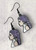 Jin K-Pop Demon Hunters Inspired Enamel & Black Alloy Dangly Drop Earrings