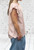 Made In Italy Pale Blush Pink Ruffle Trim Linen Look Button Back Top - Onesize Fits UK 10-18