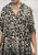 Made In Italy Leopard Print Black, Brown & Beige Smock Midi Dress - One Size Fits UK 10-18