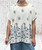 Made In Italy Bohemian Paisley Medallion Ivory & Blue Smock Top - One Size Fits UK 12-22