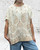 Made In Italy Bohemian Paisley Medallion Ivory & Apricot Smock Top - One Size Fits UK 12-22