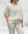Toscana Moda Pale Beige Linen Wide-Leg Trouser and Boxy Top Set one Size Fits 8-14