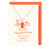 Funky Funghi Orange Aura Quartz Crystal Necklace Greetings Card