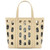 Long & Son Beige Vegan Faux Leather Basket Weave 2 In 1 Tote Bag