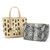 Long & Son Beige Vegan Faux Leather Basket Weave 2 In 1 Tote Bag