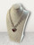 Chunky Statement Silver & Red Sacred Spiked Heart Gothic Oval Link 42cm Pendant Necklace