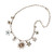 Sun Summer Holiday Beach Charm Necklace In Gold Alloy & White Enamel 45cm - Sun Starfish Butterfly Heart