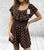 On Trend Viral Polka Dot Bardot Playsuit With Pockets One Size Fits UK 10-20 - Pistachio,  Green, Black, Navy, Denim Blue & Brown