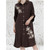 Mivia Linen Blend Midi Length Short Sleeved Shirt Dress - Sizes M-L 10-14 Or L-XL 16-22 In Brown Or Navy