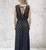 Italian One Size V Front & Back Polka Dot Cross Front Shirred Waist Maxi Dress - One Size Fits UK 10-22 Navy Or Black