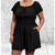 On Trend Viral Bardot Playsuit With Pockets One Size Fits UK 10-22 Jade Green, Beige, Black & Brown