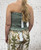 Diverse Italian Shirred Ruffle Hem Bandeau Top  6 Colours - One Size Fits UK 8-16 Khaki Brown Ochre Navy Pistachio Black