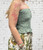 Diverse Italian Shirred Ruffle Hem Bandeau Top  6 Colours - One Size Fits UK 8-16 Khaki Brown Ochre Navy Pistachio Black