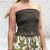 Diverse Italian Shirred Ruffle Hem Bandeau Top  6 Colours - One Size Fits UK 8-16 Khaki Brown Ochre Navy Pistachio Black