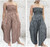 Diverse Gingham Seersucker Checked Bandeau Jumpsuit With Barrel Leg  One Size UK 8-16 Rust Or Black