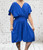 Made In Italy  Plus Size Magic  V Wrap Front Shirred Waist Playsuit One Size Fits UK 12-22