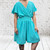 Made In Italy  Plus Size Magic  V Wrap Front Shirred Waist Playsuit One Size Fits UK 12-22