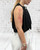 Toscana Moda Beaded Neck Bubble Hem Sleeveless Top - One Size Fits UK 10-18