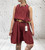 Toscana Moda One Size Loose Fit Elasticated Waist Shorts With Pockets & Belt Fit UK 10-18 White Or Wine