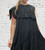 Made In Italy Victoriana Vintage Boho Style Ruffle Trim Maxi Dress - One Size  8-20