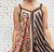 One Size Silk Blend Scarf Print Strappy Dress With Hanky Hem  - Rust Or Brown Fits UK 8-14