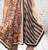 One Size Silk Blend Scarf Print Strappy Dress With Hanky Hem  - Rust Or Brown Fits UK 8-14