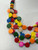 Quirky Dopamine Wooden Multicoloured Ditsy Disc & Sphere Statement Boho Necklace