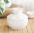 Tranquil Retreat White Lotus Matt White Ceramic Lidded Trinket Dish