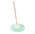 Tranquil Retreat White Lotus Flower on Lily Pad Ceramic Incense Holder