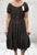 Made In Italy Dark Brown Bardot Shirred Waist Midi Magic Dress - One Size Fits UK 10-20