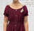 Made In Italy Wine Bardot Shirred Waist Midi Magic Dress - One Size Fits UK 10-20