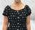 Made In Italy Black Polka Dot Bardot Shirred Waist Maxi Magic Dress - One Size Fits UK 10-20
