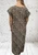 Made In Italy Pleated Camel, Beige & Black Cheetah Animal Print Maxi Dress One Size Fits 10-16