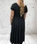 Made In Italy Black Bardot Shirred Waist Maxi Magic Dress - One Size Fits UK 10-20