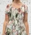 Watercolour Floral Bardot Or Scoop Midi Length Magic Dress  One Size Fits 10-22 Black, Pink Or Green