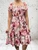 Watercolour Floral Bardot Or Scoop Midi Length Magic Dress  One Size Fits 10-22 Black, Pink Or Green