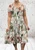 Watercolour Floral Bardot Or Scoop Midi Length Magic Dress  One Size Fits 10-22 Black, Pink Or Green