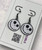NBC Jack Skellington Inspired Black Enamel Disc Drop Dangly Earrings