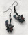 Nightmare Before Christmas The Major Inspired Black Alloy & Enamel Drop Dangly Earrings