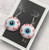 Large Acrylic Flat Back Blood Shot Eyeball Drop Dangly Earrings