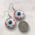 Large Acrylic Flat Back Blood Shot Eyeball Drop Dangly Earrings
