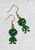 Green Enamel Little Alien Gold Alloy Drop Dangly 