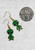 Green Enamel Little Alien Gold Alloy Drop Dangly 