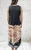 Made In Italy One Size Silk Blend Florence Print Sleeveless Maxi Dress  One Size Fits 10-16 RUST BLACK NAVY & GREEN