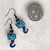 Aladdin Genie Small Enamel & Black Alloy Drop Dangly Earrings
