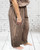 Diverse Italian Brown Rust Mix Gingham Check Barrel Leg Trousers Pants One Size Fits UK 8-14